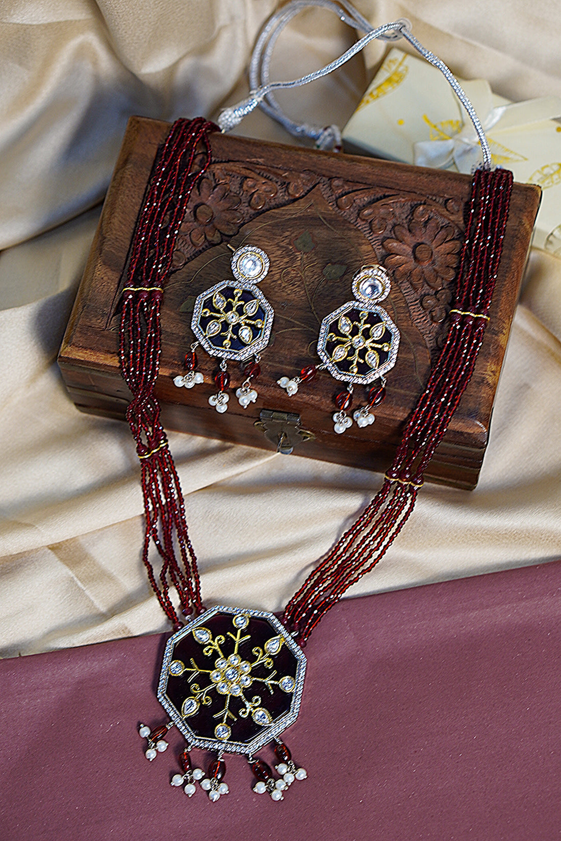 Rajvanshi necklace set from house of Mrigaya by Nandini for Traditional and Festive Indian Look | for Gifting | Premium & Luxury Jewelry