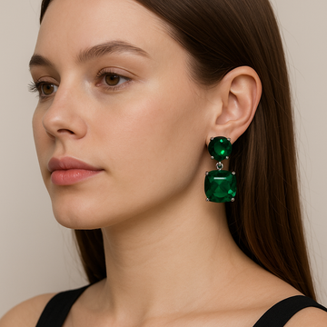 Anuttara Earing from Mrigaya by Nandini for Party & Office Look_Green
