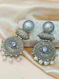 Navrasa Antique Finish Earrings for festive occasions | for traditional look | for office Indian wear - Mrigaya India