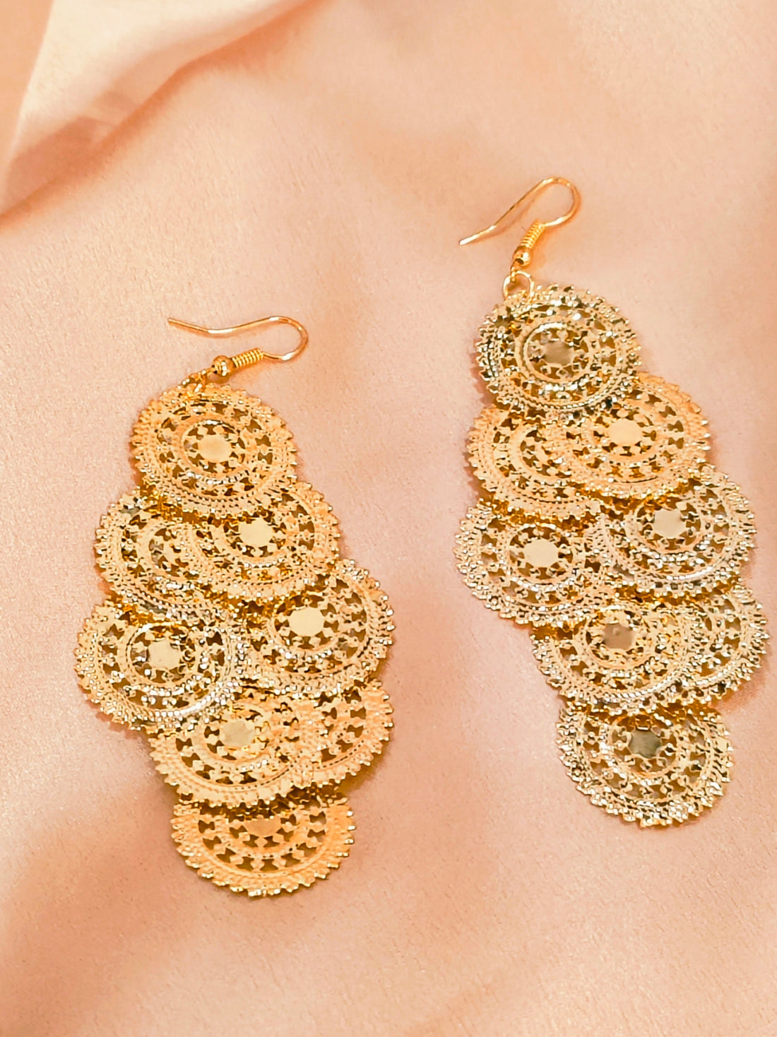 Sunheri Chakra Earrings from Mrigaya by Nandini for all Occasion Type - Mrigaya India