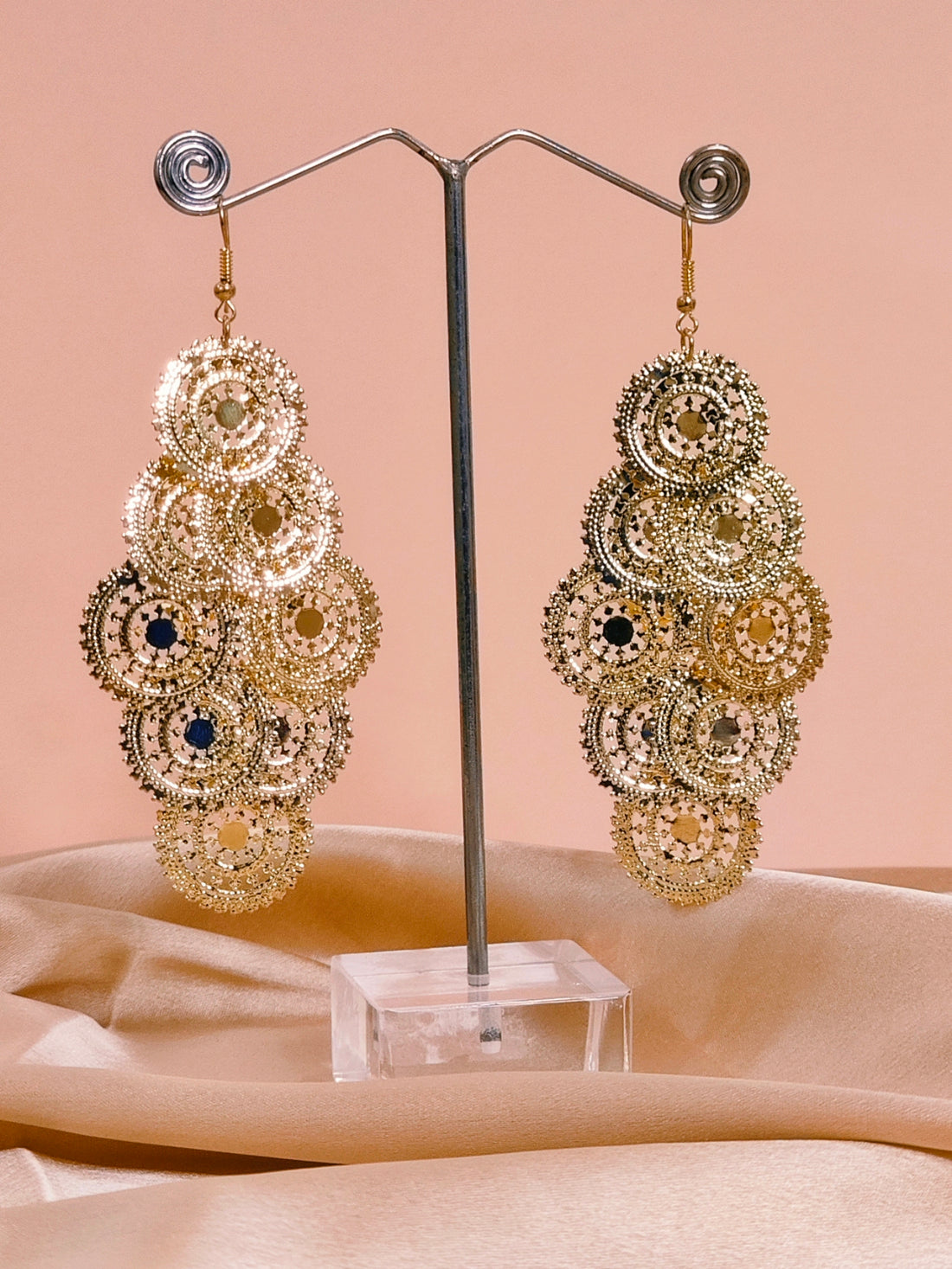 Sunheri Chakra Earrings from Mrigaya by Nandini for all Occasion Type - Mrigaya India