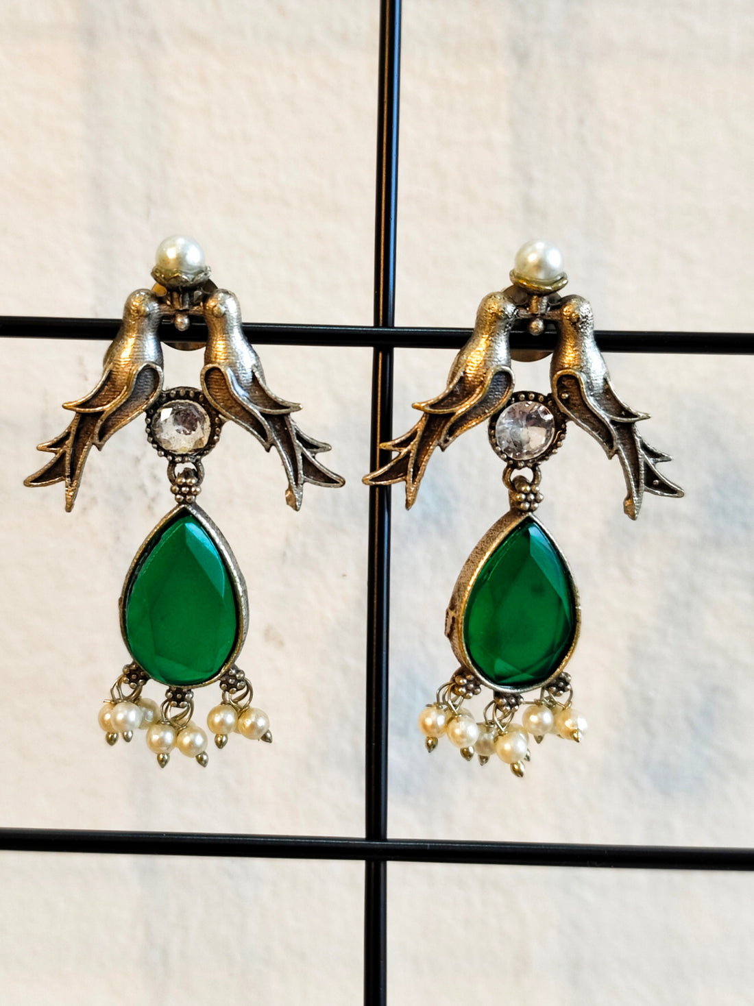Mrigaya's Parinda Earring Set - Green