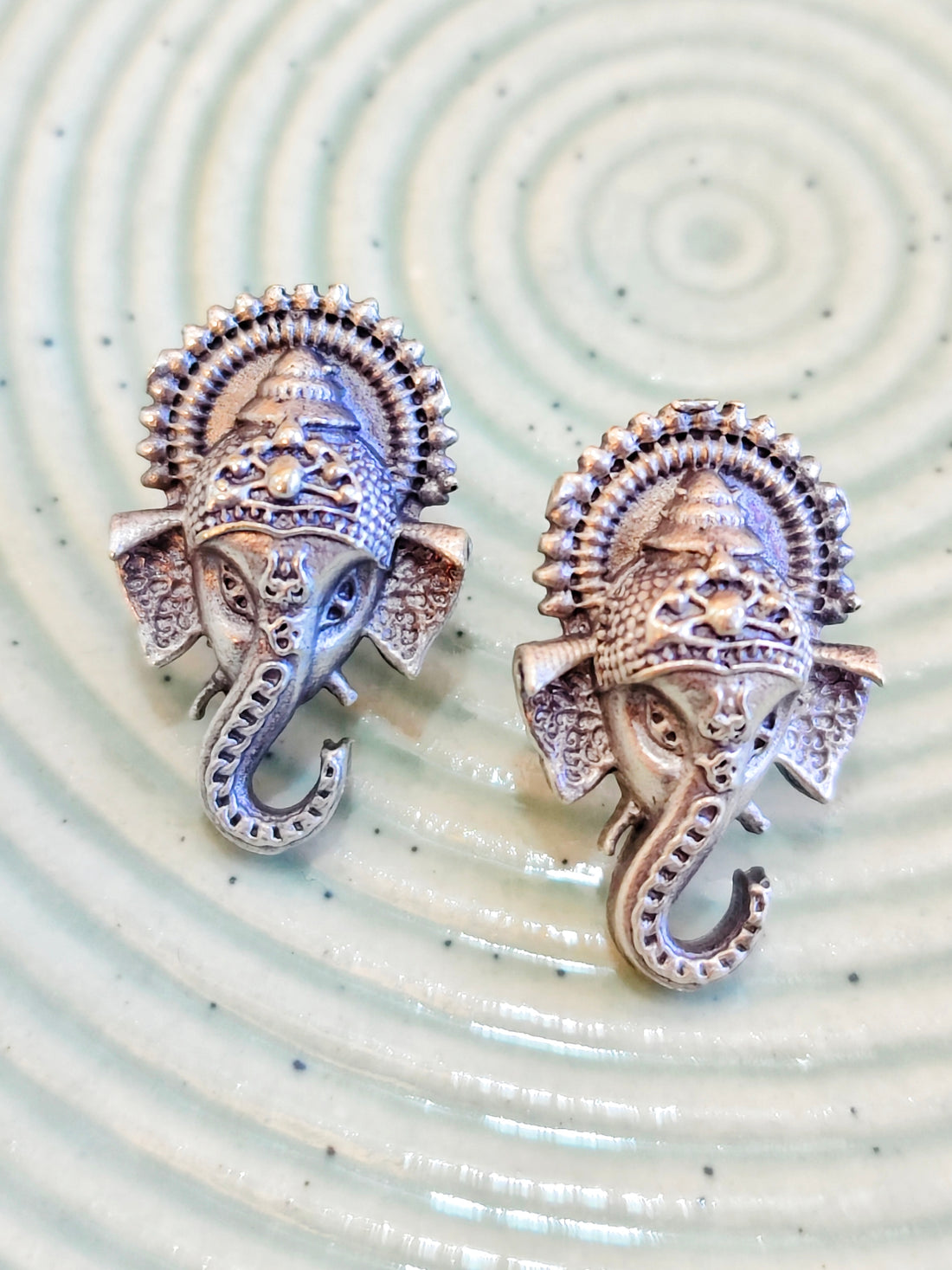 Mrigaya's Ganesha Earring set - Metallic