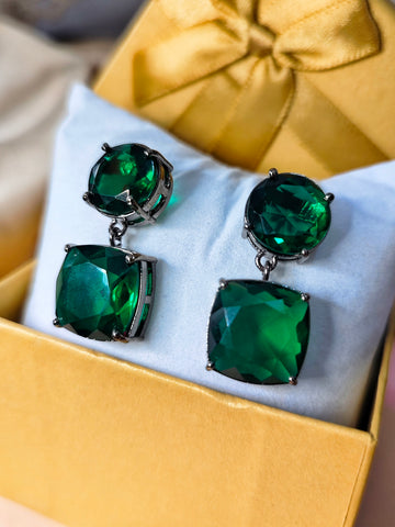 Anuttara Earing from Mrigaya by Nandini for Party & Office Look_Green