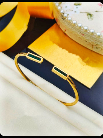 Aura Crystal & green Stone Braclet From mrigaya by nandini