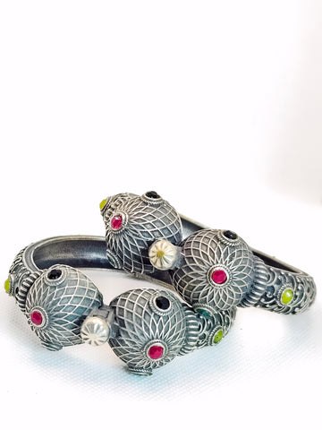 Tash Haath Kada Antique Finish from Mrigaya by Nandini - 2 Bangles