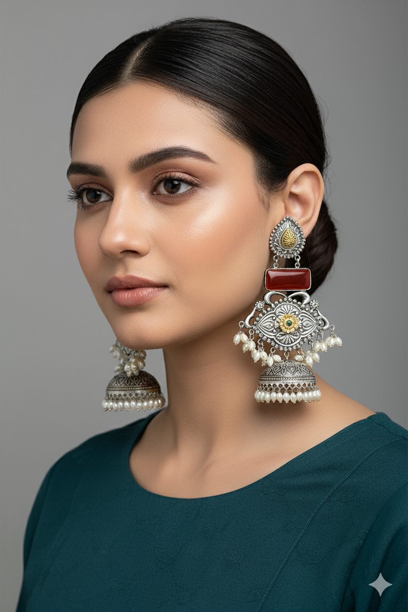 Rajlaxmi Light Weight Heavy-Look Jhumka Collection | Premium range from House of Mrigaya by Nandini | for Festive Occasions & Traditional Look