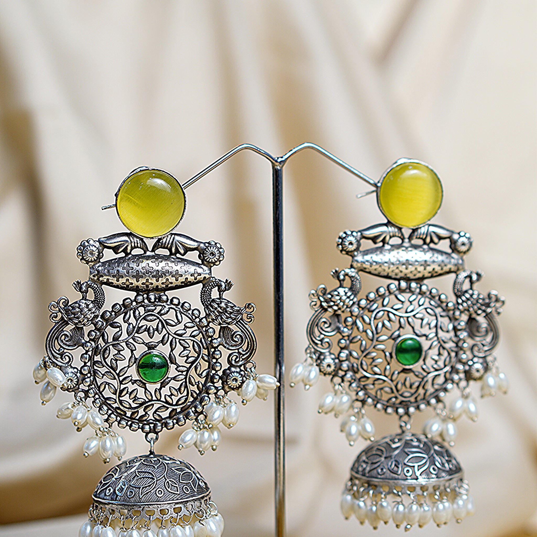 Bhawani - Light Weight Heavy-Look Jhumka Collection | Premium range from House of Mrigaya by Nandini | for Festive Occasions & Traditional Look