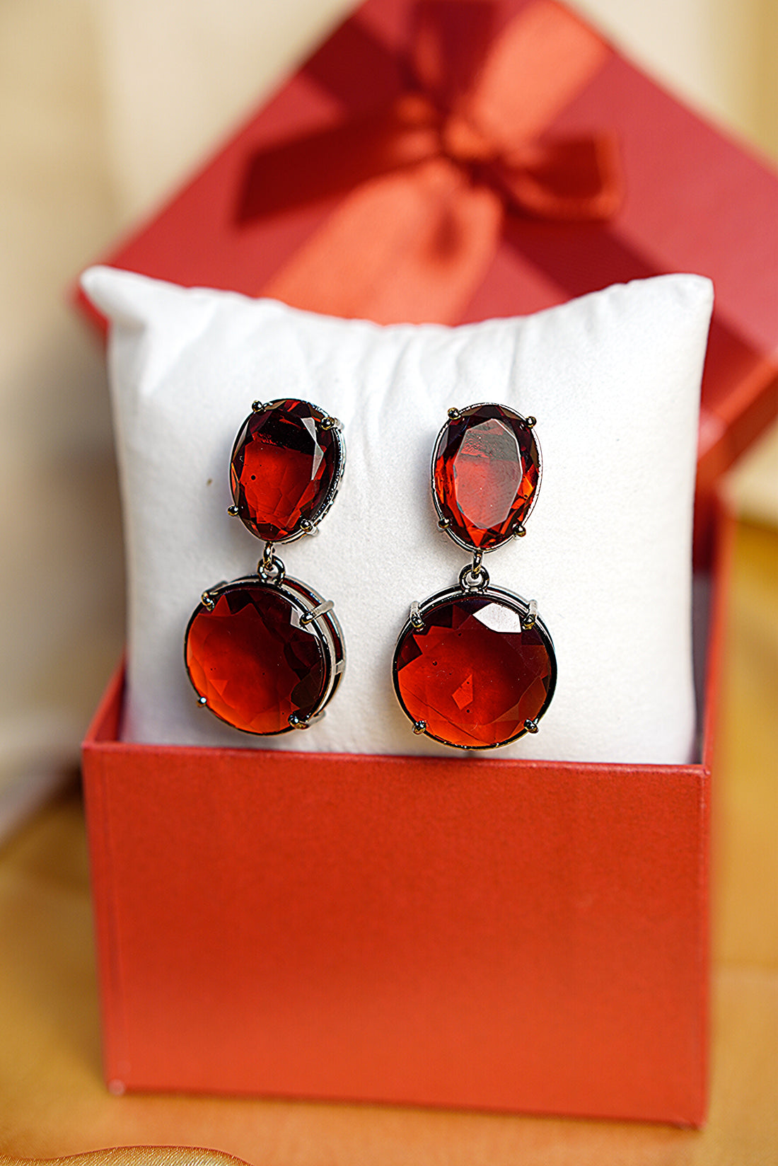 Zeravine  Earing from Mrigaya by Nandini for Party & Office Look__ Red