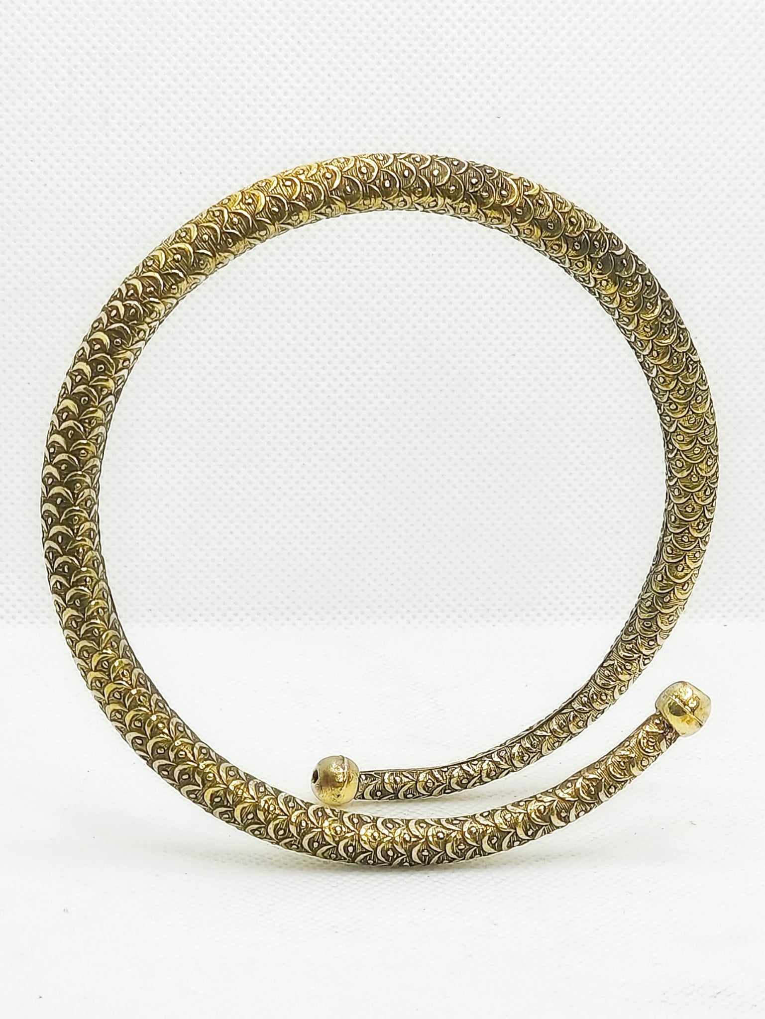 Rajwada Golden Brass Hasli for Ankle from House of Mrigaya by Nandini ___1 Anklet