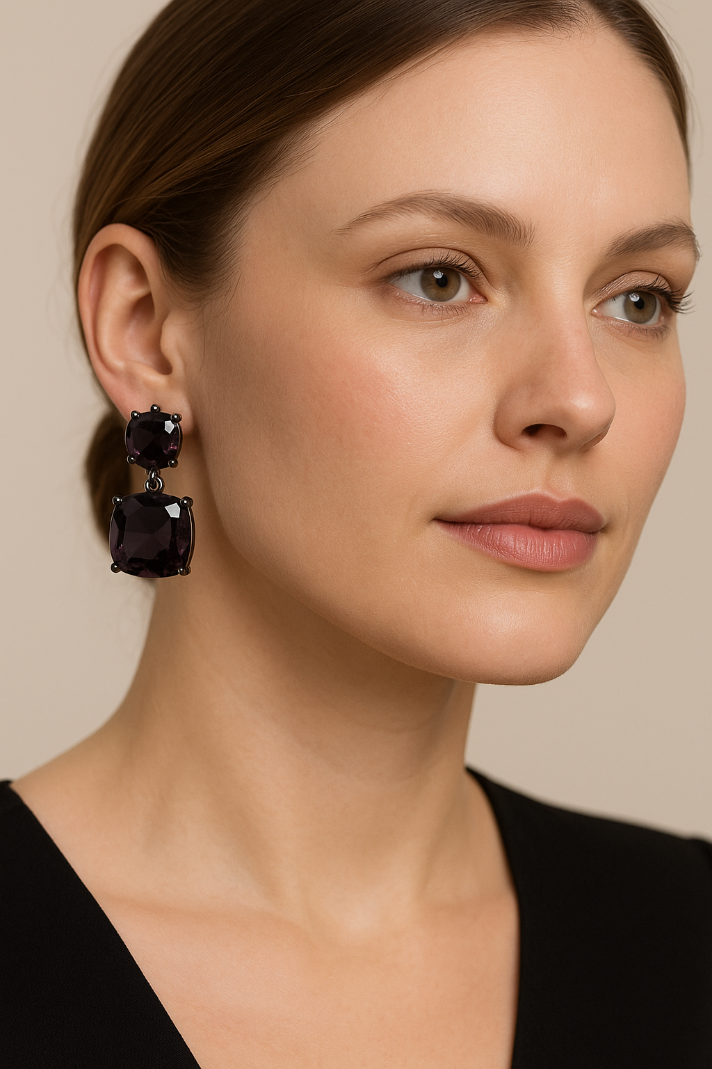 Anuttara Earing from Mrigaya by Nandini for Party & Office Look-Purple