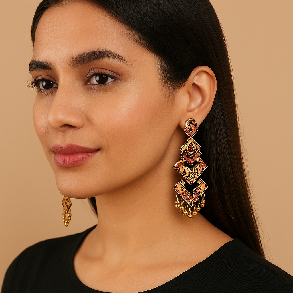 Tarika Earring for Women for Wedding & Traditional Occasion - Mrigaya India
