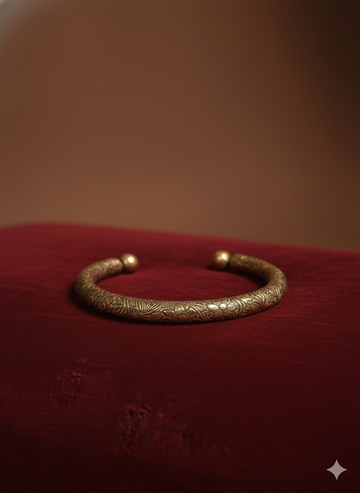 Ghoomar Golden Brass Hasli for Ankle from House of Mrigaya by Nandini