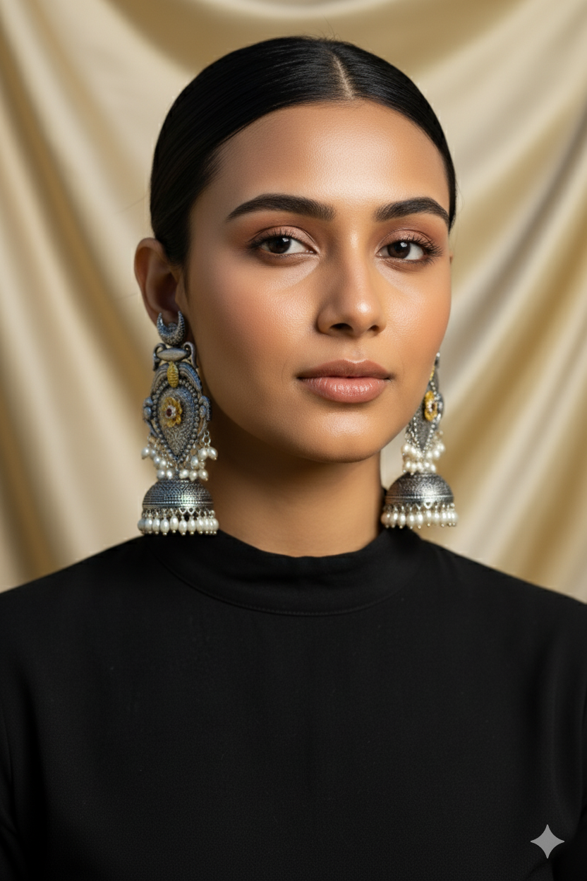 Amrapali Light Weight Heavy-Look Jhumka Collection | Premium range from House of Mrigaya by Nandini | for Festive Occasions & Traditional Look