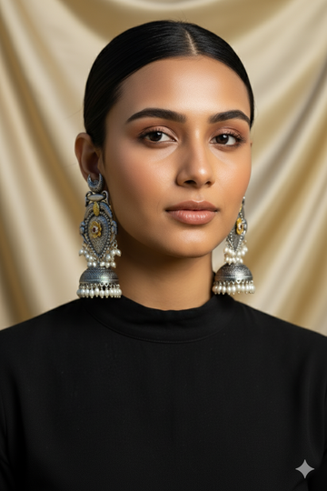 Amrapali Light Weight Heavy-Look Jhumka Collection | Premium range from House of Mrigaya by Nandini | for Festive Occasions & Traditional Look