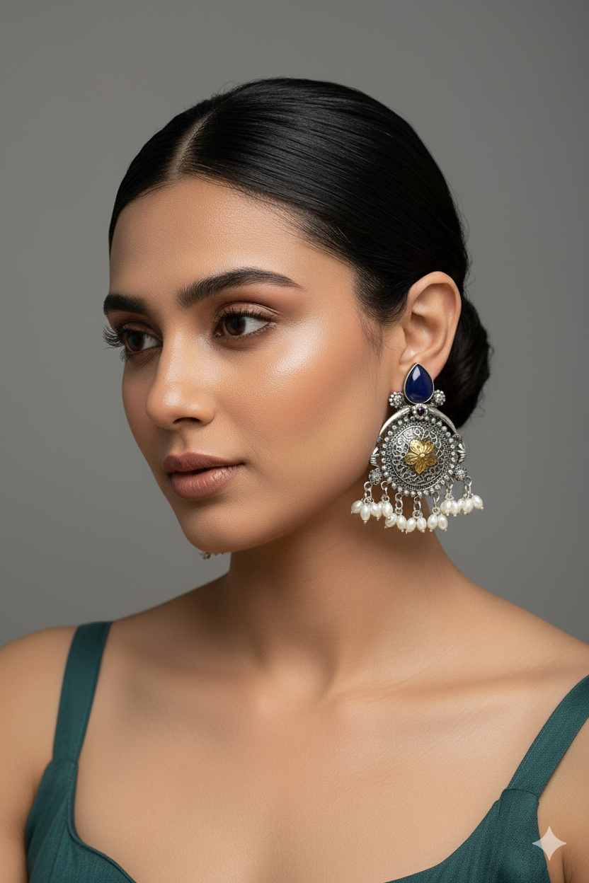 Hemangini Light Weight Heavy-Look Jhumka Collection | Premium range from House of Mrigaya by Nandini | for Festive Occasions & Traditional Look