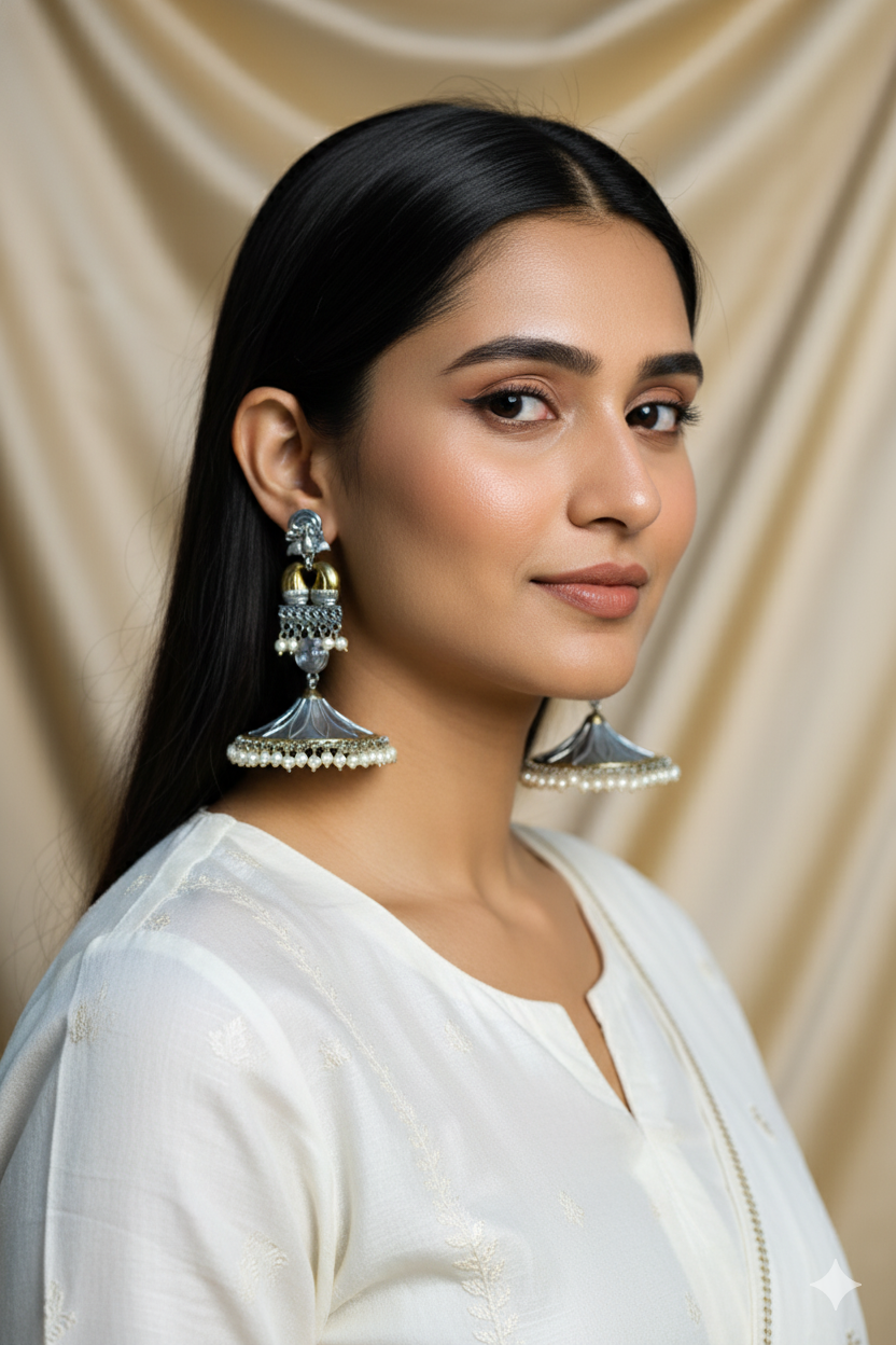 Devyani_ Light Weight Heavy-Look Jhumka Collection | Premium range from House of Mrigaya by Nandini | for Festive Occasions & Traditional Look