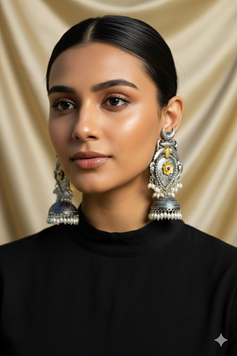 Amrapali Light Weight Heavy-Look Jhumka Collection | Premium range from House of Mrigaya by Nandini | for Festive Occasions & Traditional Look
