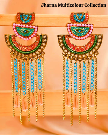 Jharna Earring for Women for Wedding & Traditional Occasion-Multi