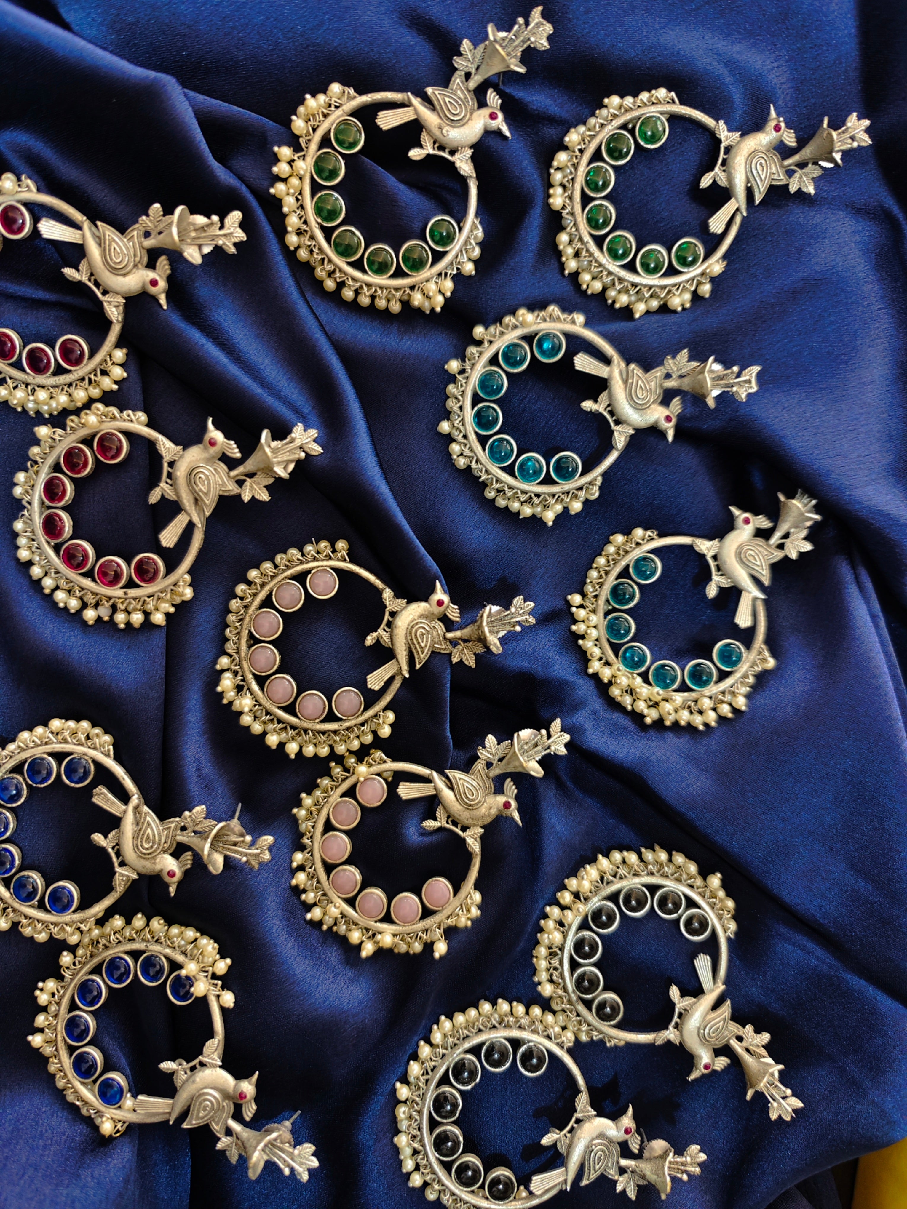 Mrigaya by Nandini Chakor Jhumka Baali with Multi Colors | for Ethnic