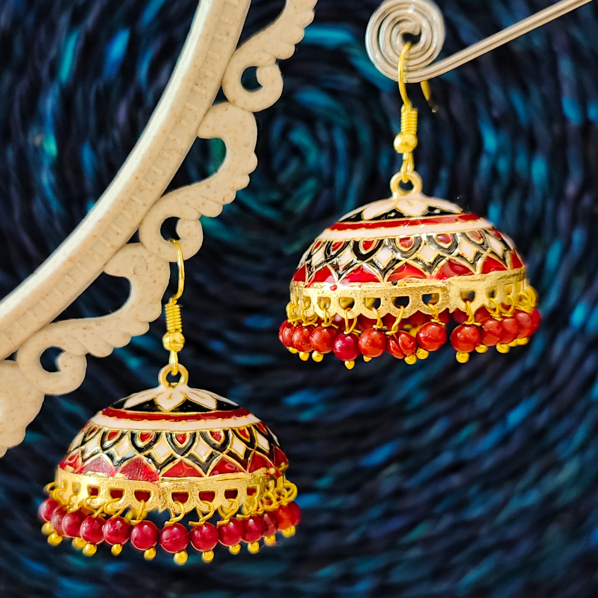 Rang Bhari Tokri Earring Collection from Mrigaya by Nandini for Weddings | Festive Occasions | India Look - Mrigaya India