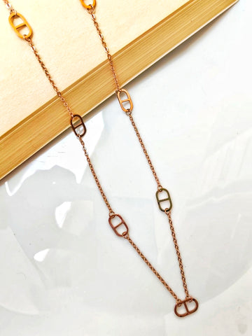 Aurum Stainless-Steel Chain from Mrigaya by Nandini - Rose Gold