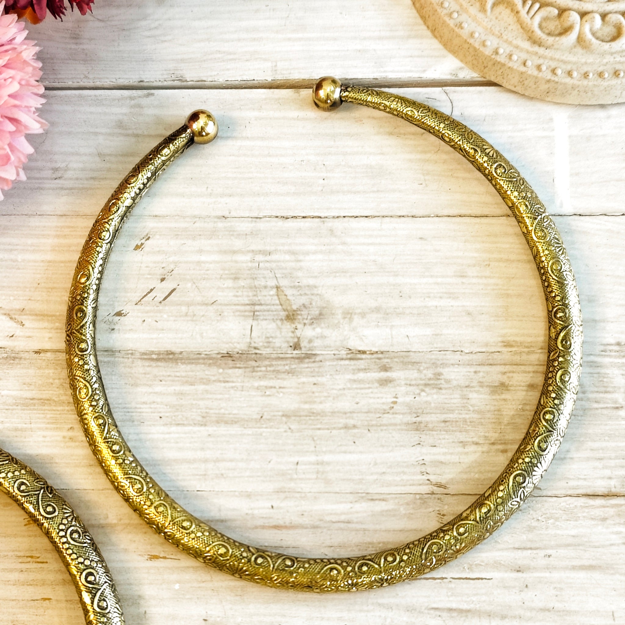 Pushtaini Hasli from House of Mrigaya by Nandini for Traditional and Festive Occasions | Gifting | Wedding-Golden