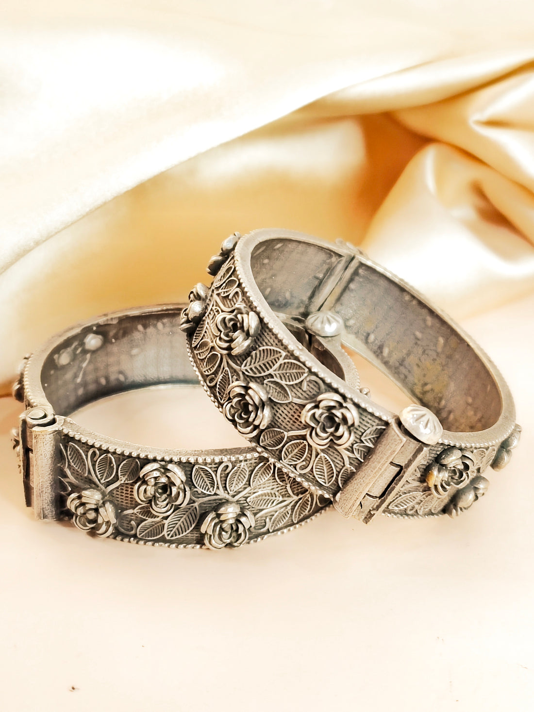 Ramay Haath Kada Antique Finish from Mrigaya by Nandini - 2 Bangles