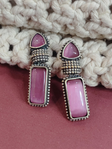 Sankol -Pink earring from Mrigaya by Nandini for Traditional and Ethnic Look-Mult