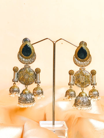 Ratnashree-Light Weight Heavy-Look Jhumka Collection | Premium range from House of Mrigaya by Nandini | for Festive Occasions & Traditional Look