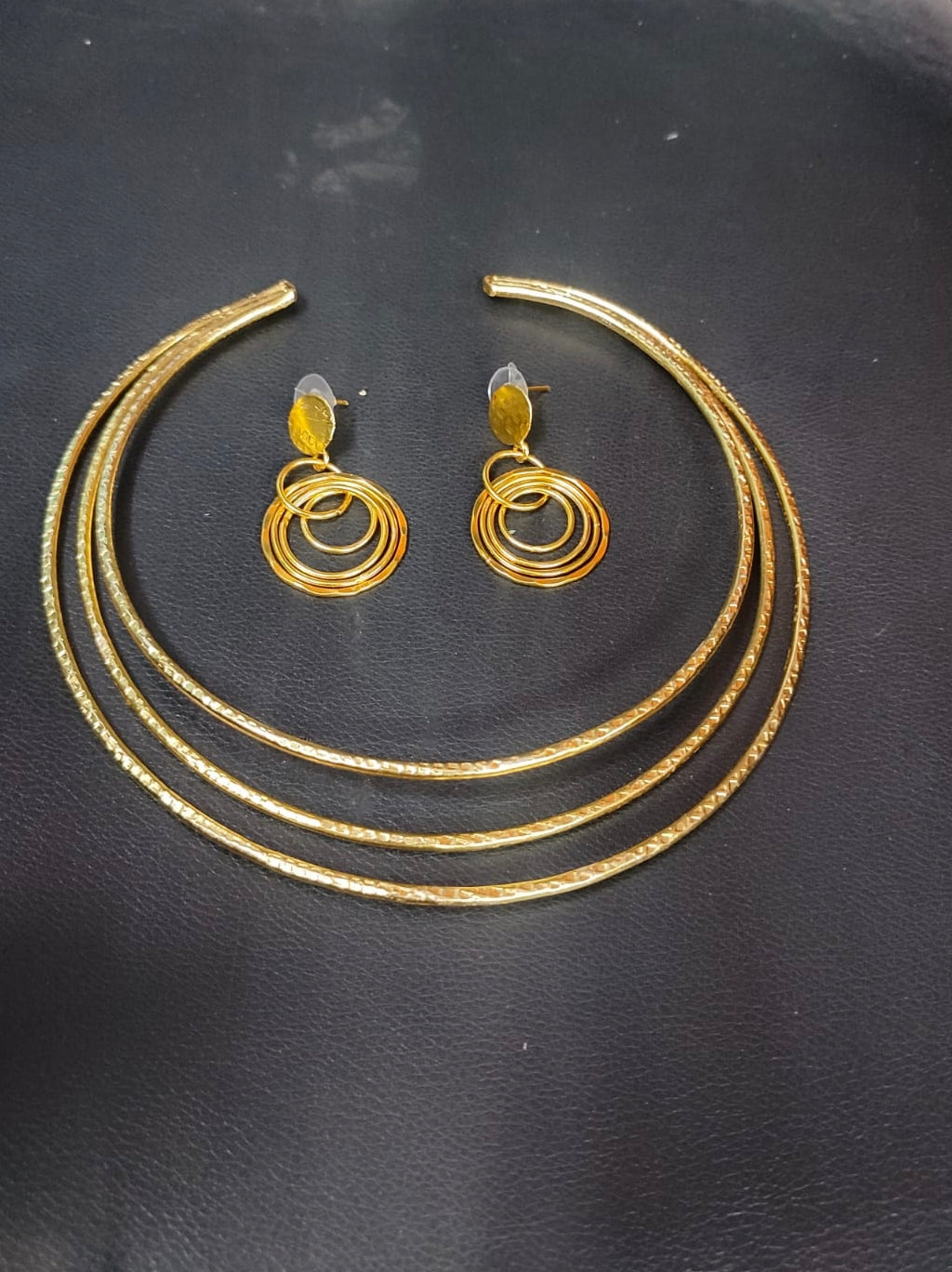 Trikya Hasli Set from House of Mrigaya by Nandini for Traditional and Festive Occasions | Gifting | Wedding-Golden