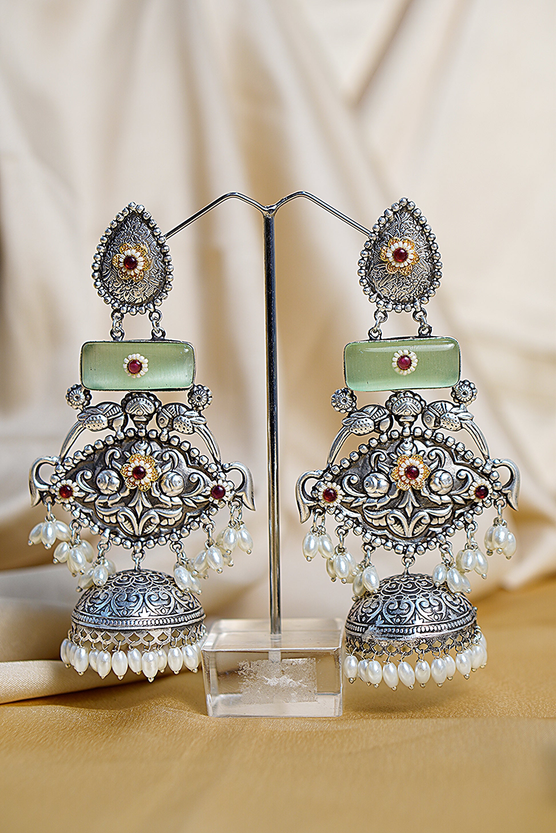 Rajeshwari- Light Weight Heavy-Look Jhumka Collection - Artificial Earrings
