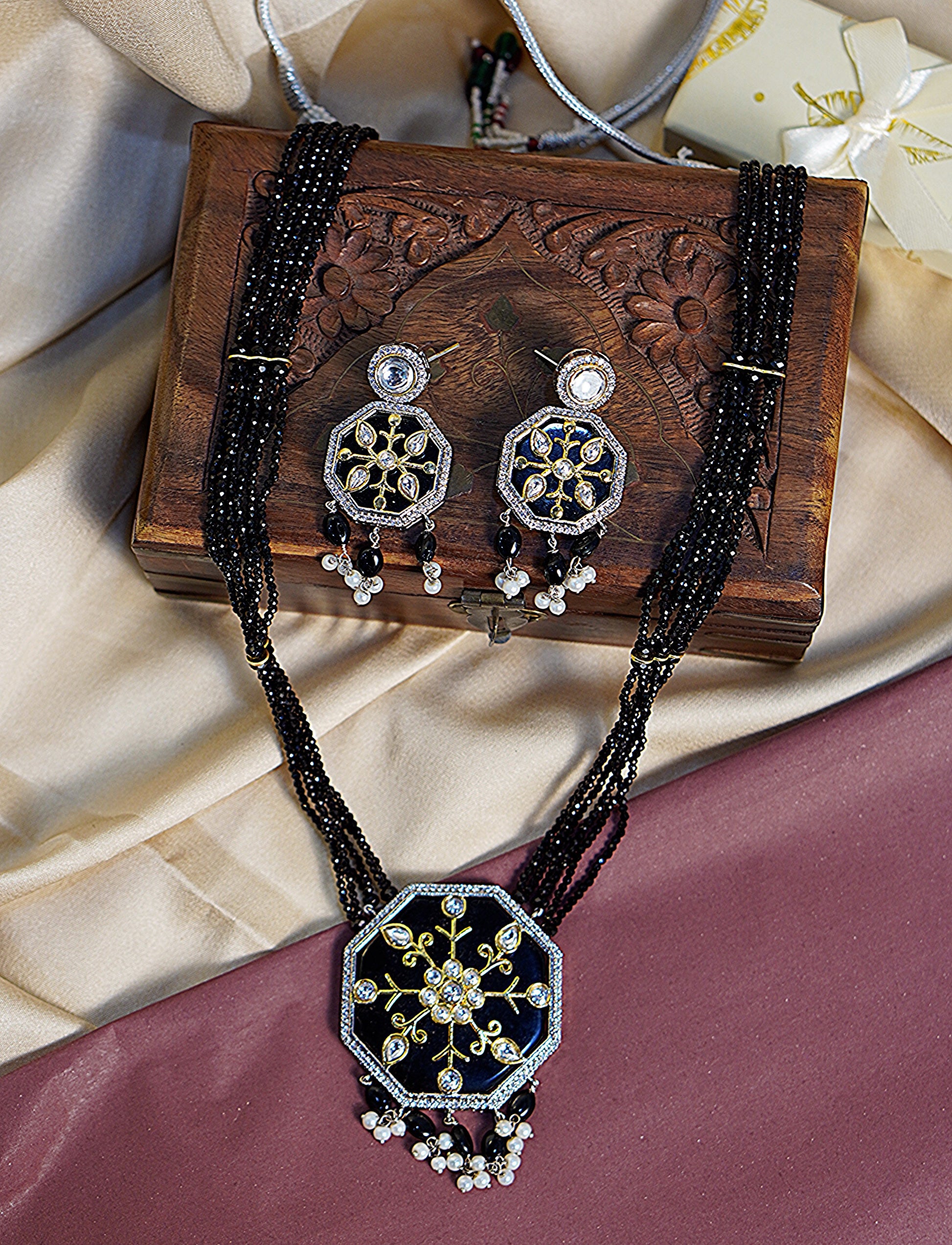 Rajvanshi necklace set for Traditional and Festive Indian Look - Necklace Set
