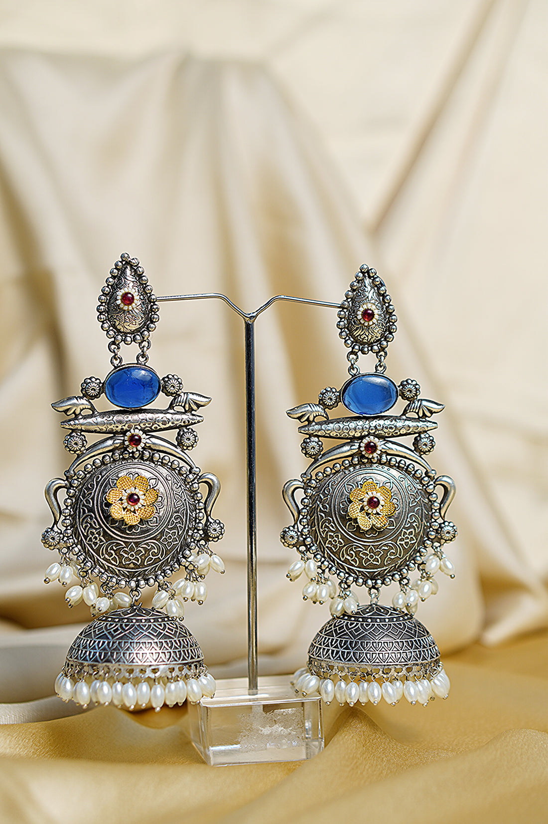 Padmavati Light Weight Heavy-Look Jhumka Collection - Anti-Tarnish Earrings
