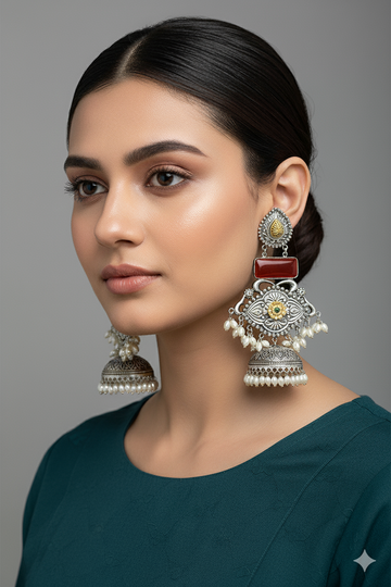 Rajlaxmi Light Weight Heavy-Look Jhumka Collection - Anti-Tarnish Earrings
