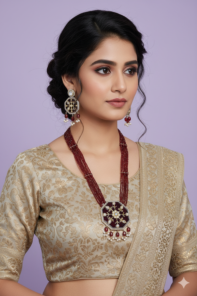 Rajvanshi necklace set for Traditional and Festive Indian Look - Bridal Necklace Set
