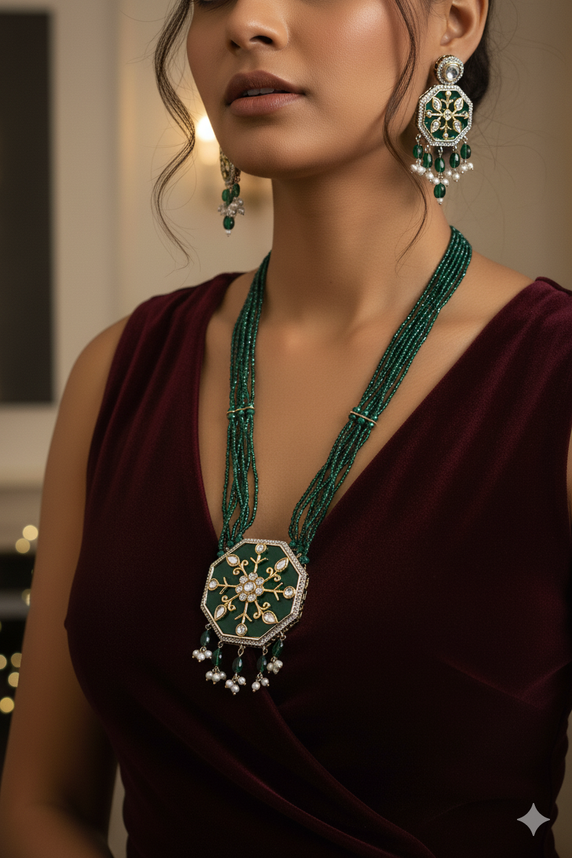 Rajvanshi necklace set for Traditional and Festive Indian Look - Bridal Necklace Set
