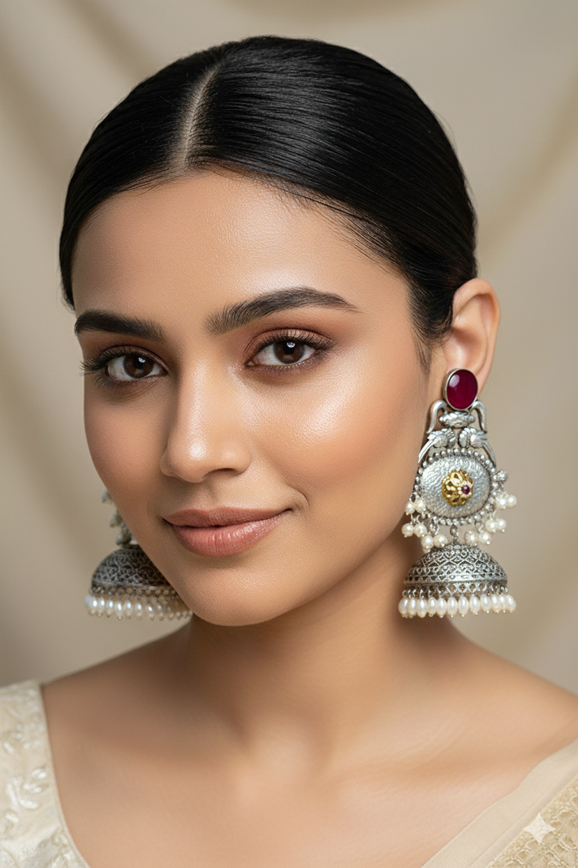 Vasundhara Light Weight Heavy-Look Jhumka Collection - Anti-Tarnish Earrings
