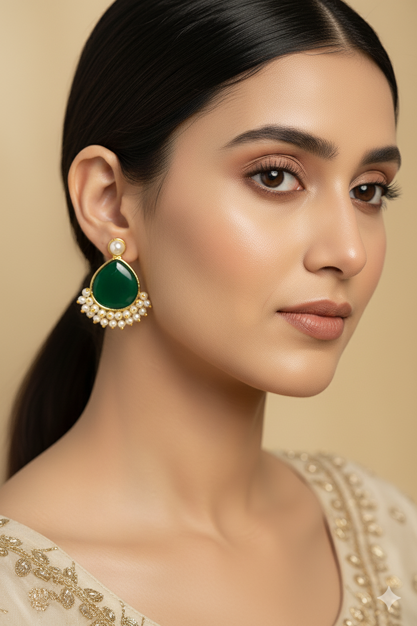 Riva earring from Mrigaya by Nandini for Party & Office Look_light
