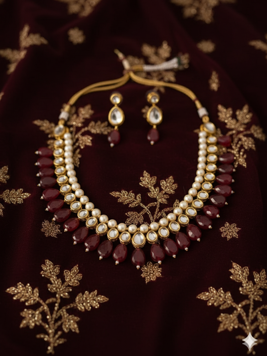 Lakshmi's Blessing necklace set for Traditional and Festive Indian Look - Necklace Set for girls
