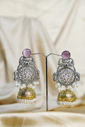 Sitara _Light Weight Heavy-Look Jhumka Collection - Artificial Silver Finish earrings
