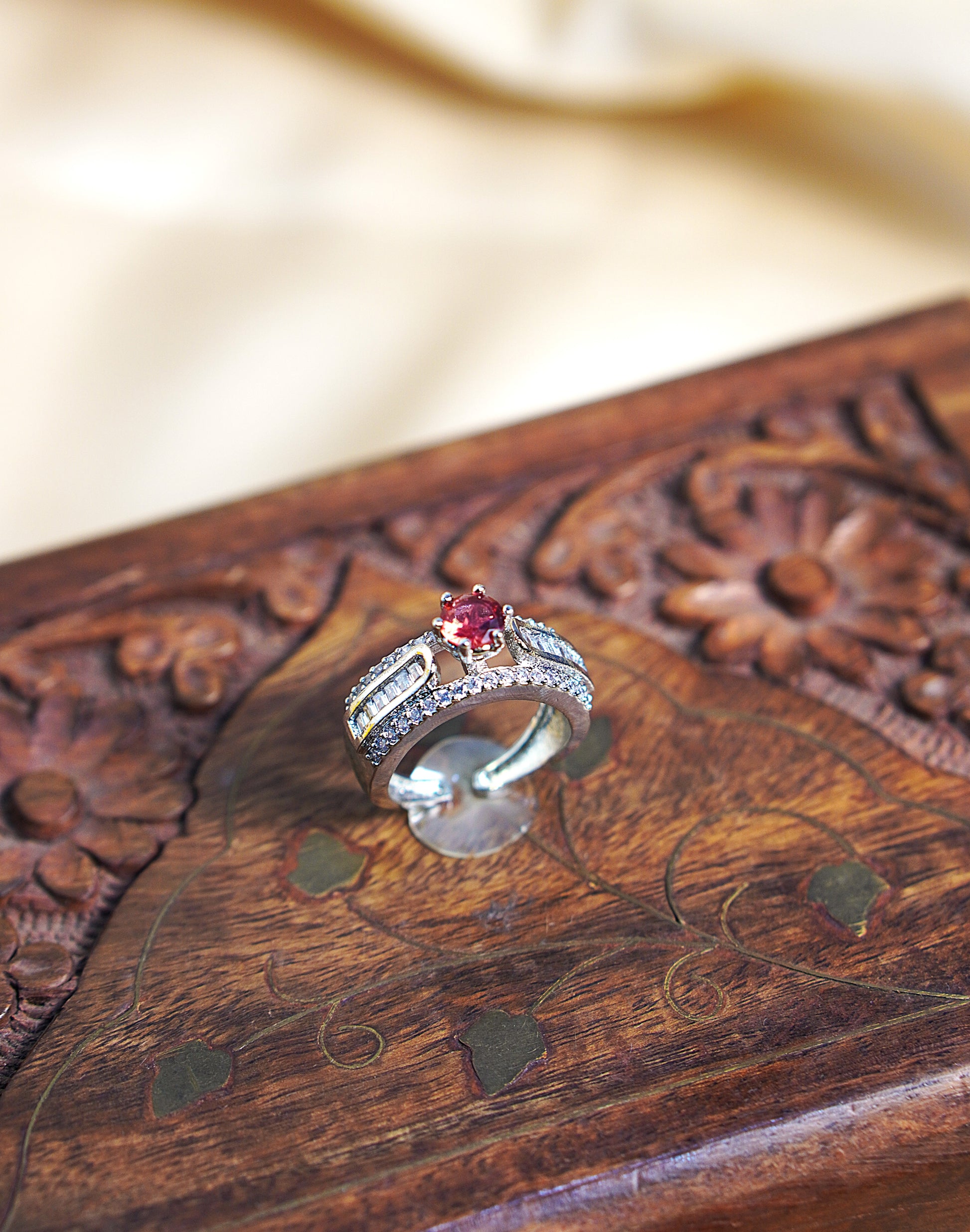 Sterling Colour Statement Rings for festive occasions - Girls artificial rings
