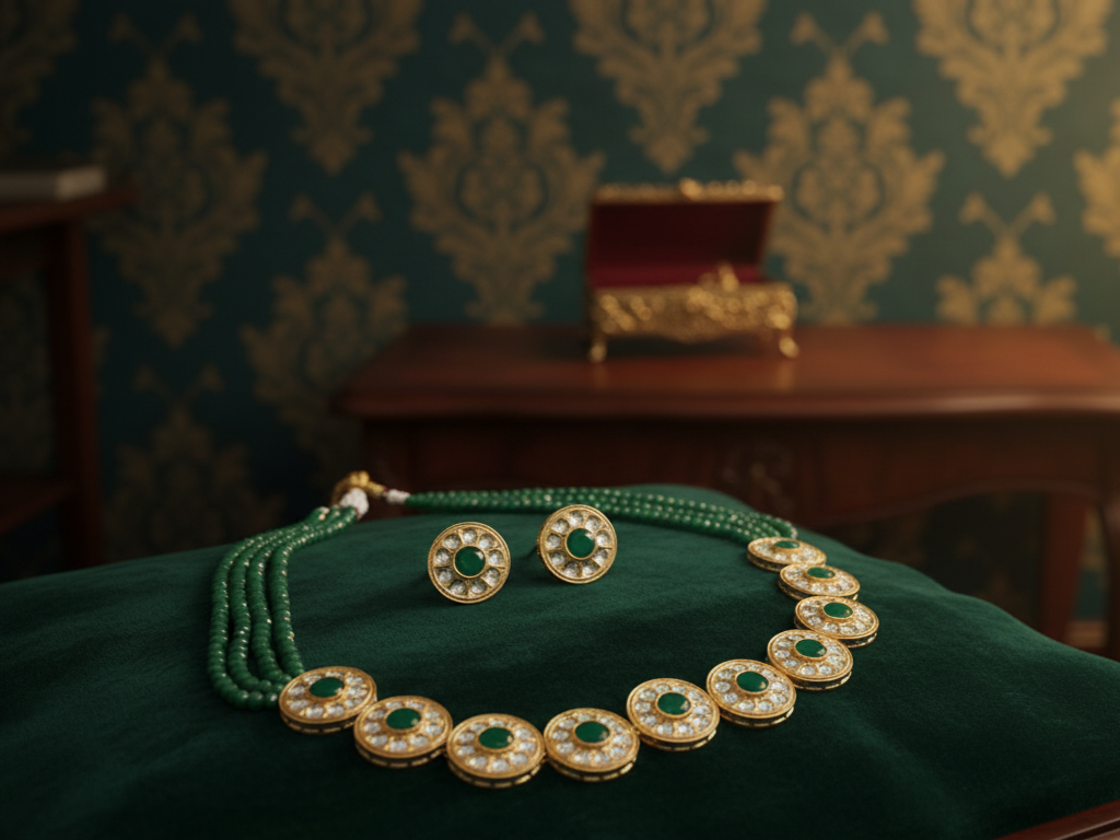 Ridhima Kundan necklace set for Traditional and Festive Indian Look - Necklace Set
