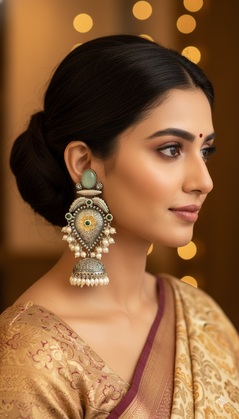 Kanchanmala - Light Weight Heavy-Look Jhumka Collection - Anti-Tarnish Earrings
