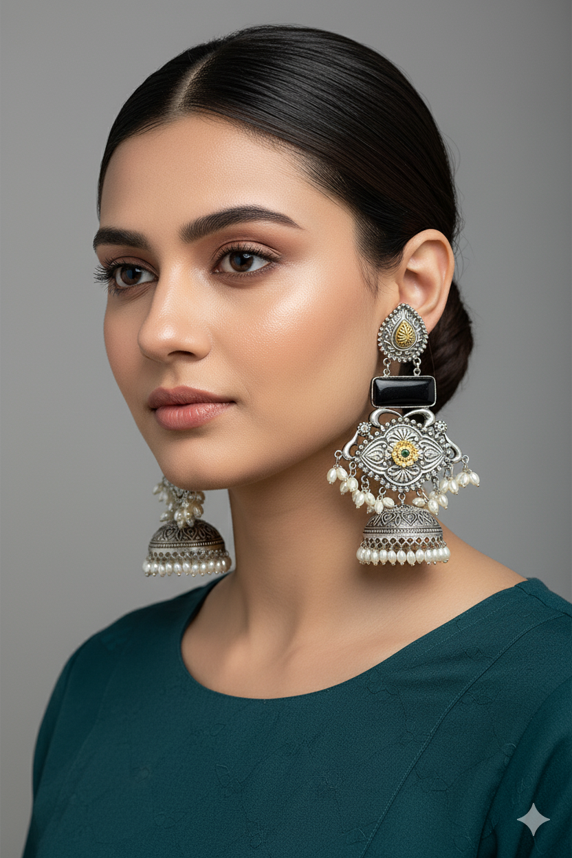 Rajlaxmi Light Weight Heavy-Look Jhumka Collection - Anti-Tarnish Earrings
