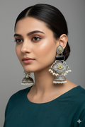 Rajlaxmi Light Weight Heavy-Look Jhumka Collection - Antique Finish earrings
