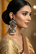 Ratnavati_ Light Weight Heavy-Look Jhumka Collection - Antique Finish earrings
