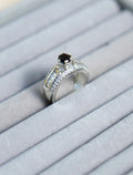 Sterling black Colour Statement Rings for festive occasions - Antique finish rings
