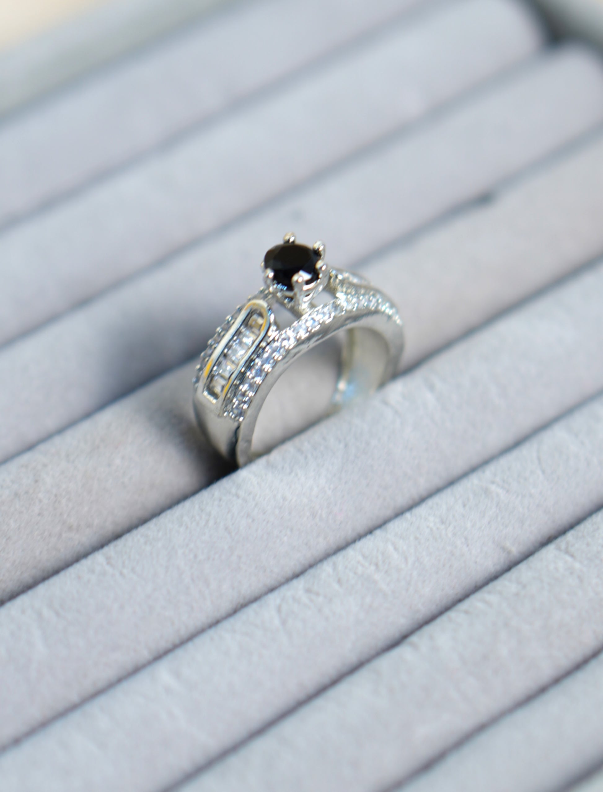 Sterling black Colour Statement Rings for festive occasions - Antique finish rings
