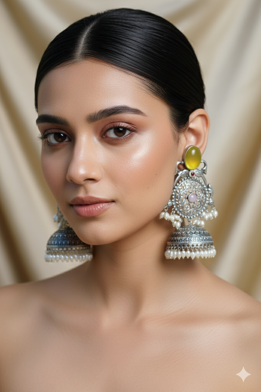 Tilottama Light Weight Heavy-Look Jhumka Collection - Anti-Tarnish Earrings
